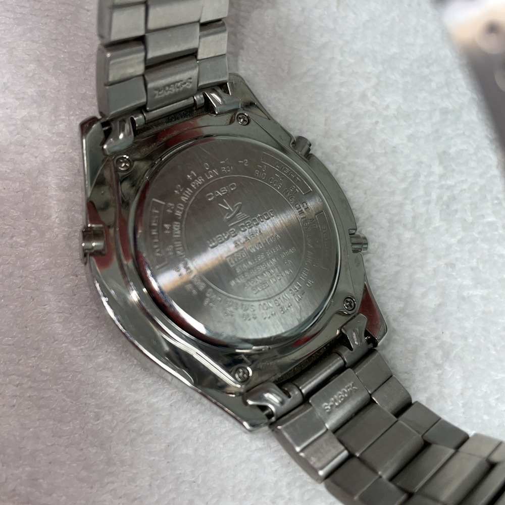 CASIO WAVE CEPTOR #4756 WVQ-142A Men's Watch Alarm 44mm Needs Battery #1 - Picture 6 of 14